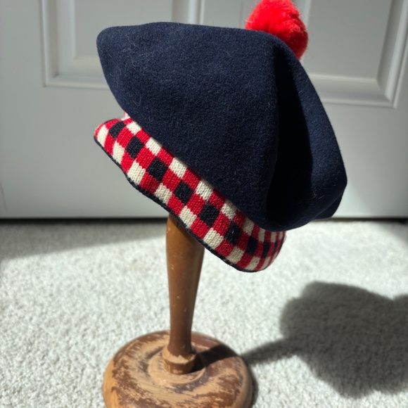 Vintage Blue/Red check Tamoshanter - Picture 1 of 10